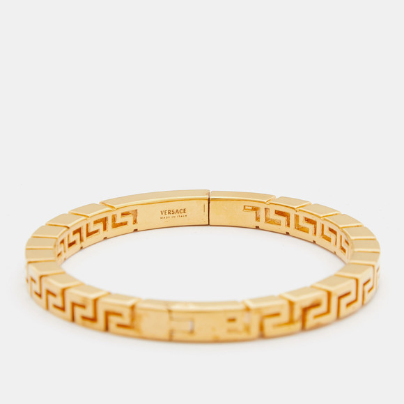 VERSACE Greca Gold Tone Bracelet M - Picture 3 of 7